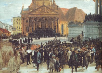 Lying in State of the March Fallen by Adolph Menzel